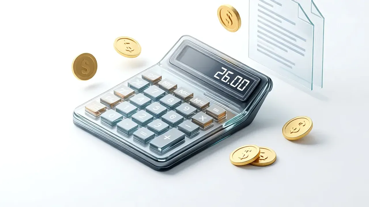 26 brutto ile to netto: Kalkulator wynagrodzeń 2026 – Umowa o pracę i zlecenie Kalkulator finansowy wyświetlający wynik 26 brutto ile to netto na biurku biurowym.