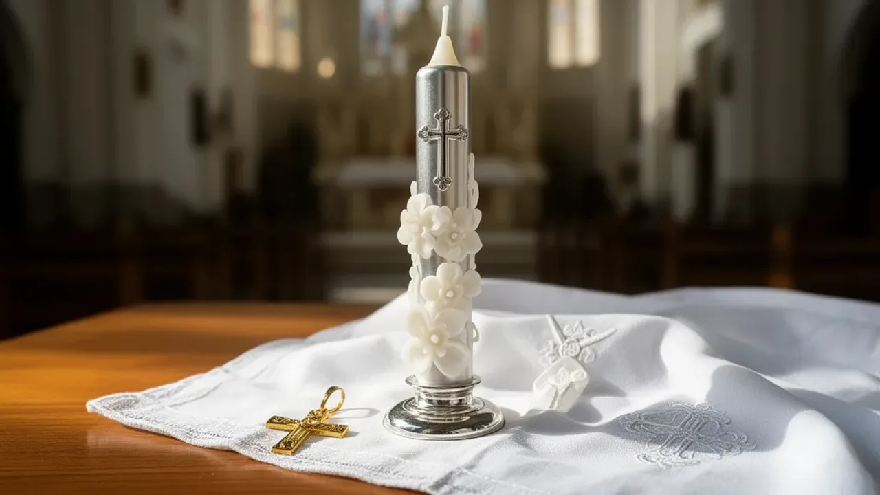 Co kupuje chrzestny na chrzest? Prezent, obowiązki i pomysły na chrzciny Elegancki zestaw pamiątek na chrzest święty, czyli co kupuje chrzestny na chrzest dla dziecka.