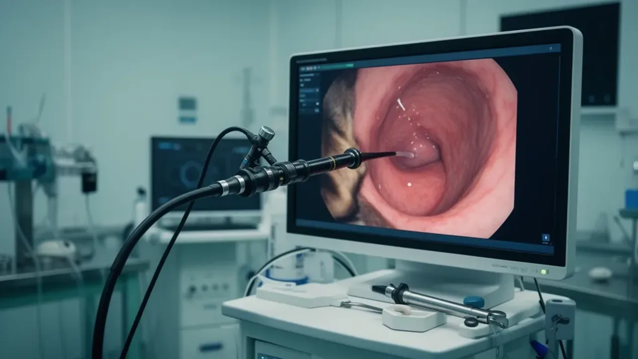 Gastroskopia u psa cennik: diagnostyka schorzeń układu pokarmowego 2026 Nowoczesny sprzęt medyczny używany podczas zabiegu, gastroskopia u psa cennik w profesjonalnej klinice weterynaryjnej.