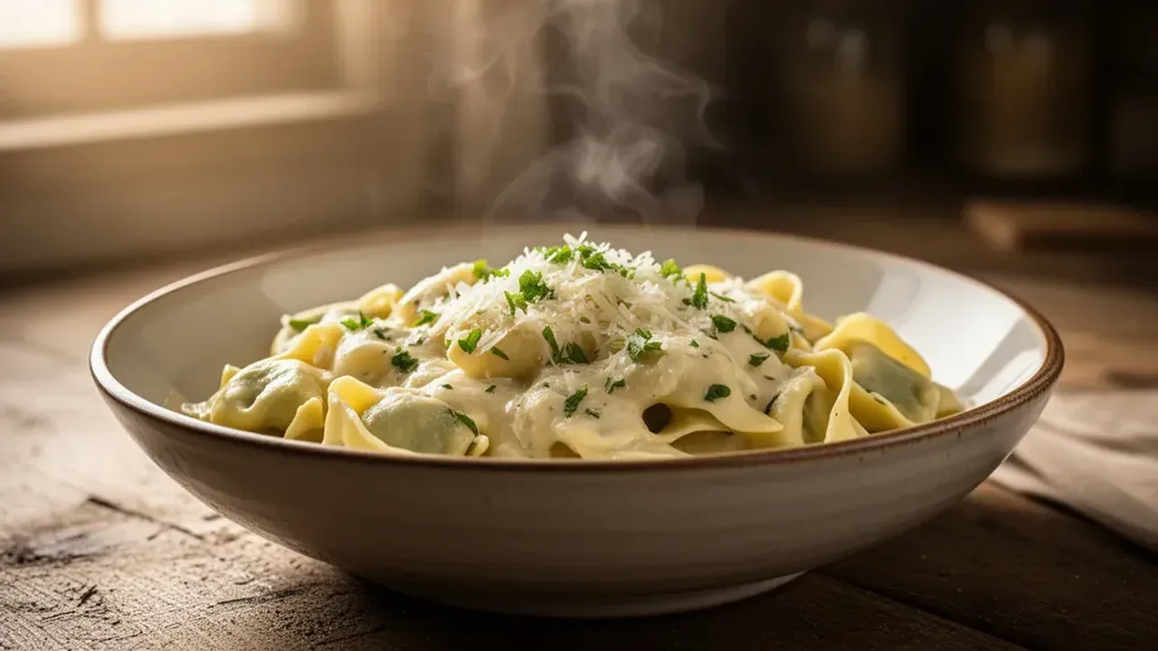 Sos do tortellini: przepis na szybki obiad w sosie śmietanowym i pomidorowym